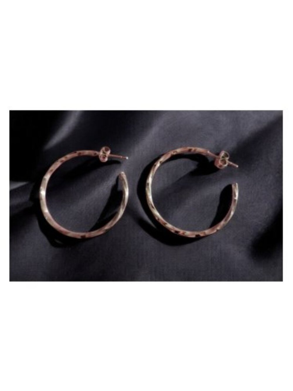Vintage Twisted Goldtone Stud Hoop Earrings